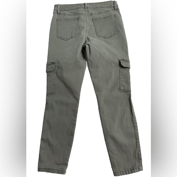 Ashley Mason Cargo Pants Crop Mid-Rise Women’s 13/31 Green Skinny - Picture 4 of 9